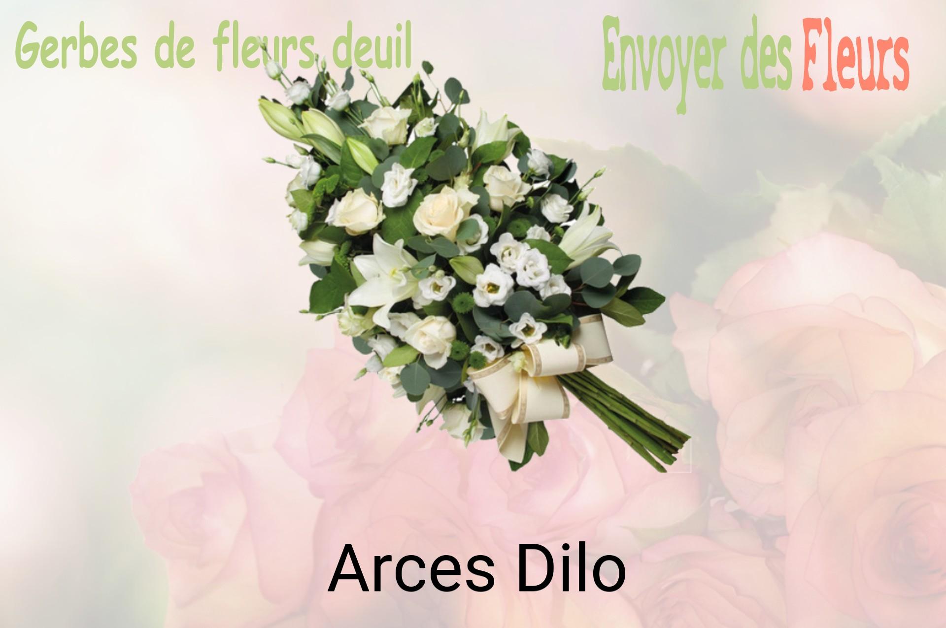 Gerbe de fleurs de deuil livrée à Arces-Dilo